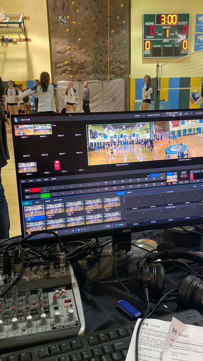 Just another day at <a href="/PlayByPlayProd/">Play by Play Productions</a> - announcing play by play, cutting cameras, running replay, updating graphics at the same time 😬. youtu.be/ovP28gWpOTA