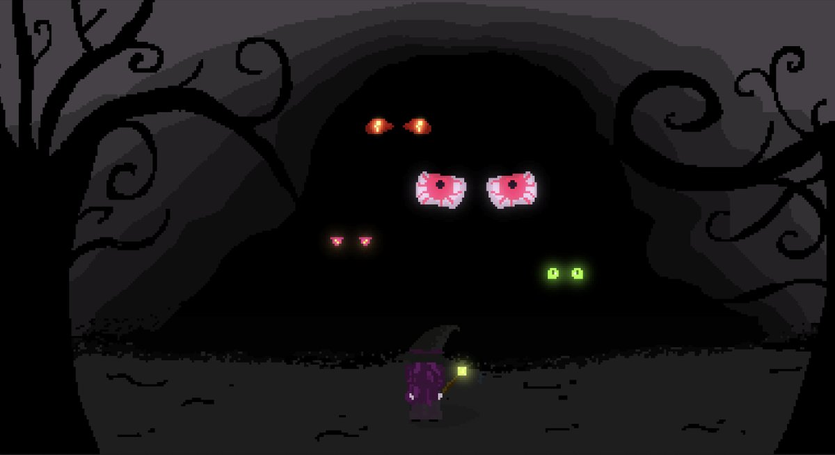 Day 10 of <a href="/13Days13Shorts/">🎃 13 Days 13 Shorts 🎃</a>: Eyes in the Darkness

We're almost to Halloween! Things are about to get spookier in Moonrise Harvest. Do you dare enter ominous the cave?!