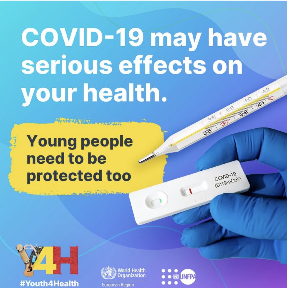 Young people don’t have to catch COVID-19 and live with long COVID, if they are empowered with the knowledge about transmission- inhalation of aerosols in shared air and how to avoid rebreathing them. #KeepSafe. Stop transmission. #Youth4Health