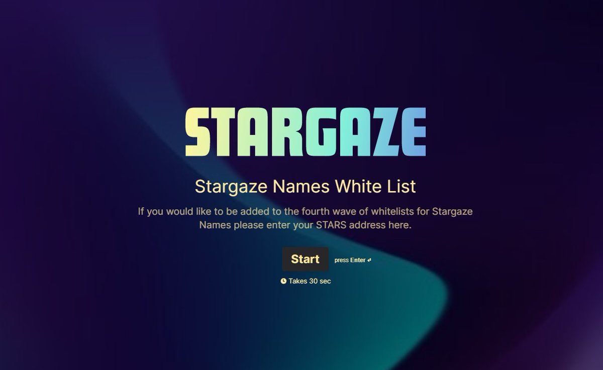 StargazeZone's tweet image. Seems like everyone wants their #StargazeNames ;)
1000+ responses in less than 6 hours.

Don't miss out. Fill out the form below:

$STARS
stargaze-zone.typeform.com/names