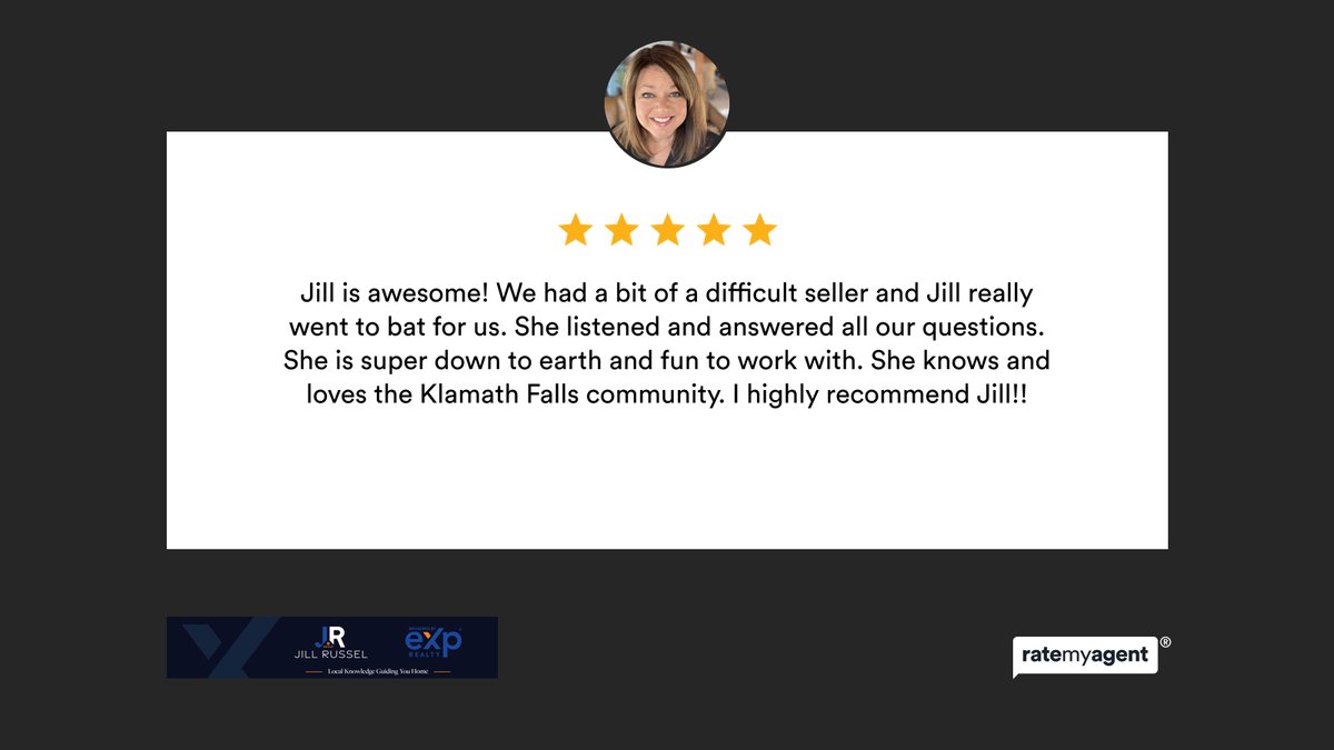 jillrussel's tweet photo. My latest review
https://t.co/XWKYabXRQg

...
#ratemyagent #realestate #eXp_Realty https://t.co/jOFv5jqQGy