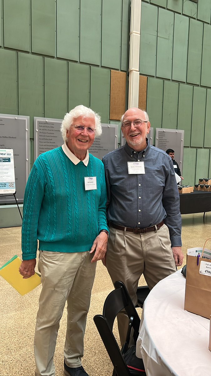 Dr. Plunkett, TAP Program director, and Dr Hittelman, TAP faculty, enjoying TAP retreat.