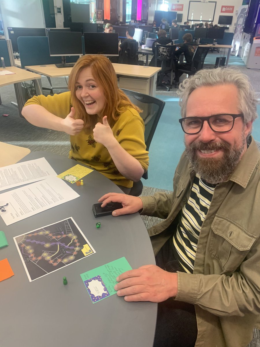 Snapped some shots&amp;brilliant ideas in progress. Chuffed to see Minecraft Edu used extensively&amp;classics Doom &amp; Half-Life getting some love. Fantastic work everyone &amp; such a great buzz today ✨Oh almost forgot, familiar faces testing our game, thank you <a href="/Melophilus/">Robin ✨️</a> and Martin 💖