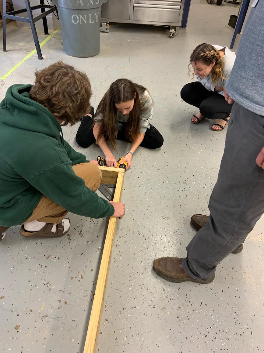 Buckhorn_High's tweet photo. The Sensory Garden BucksXL Group with Mrs. Anna Laura Rogers and Mr. Scott Cheyne are starting their gardening project by building beds this week! 
📸: Mrs. Molly Riser https://t.co/ewhE2ypwZr