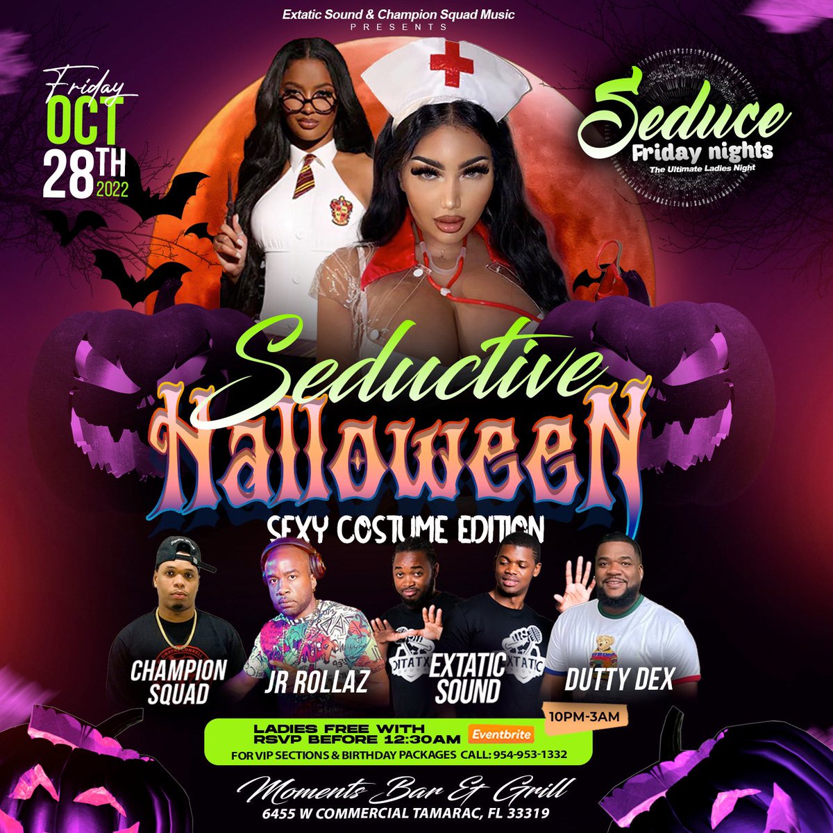 Starting off spooky season tonight at seduce Friday nights