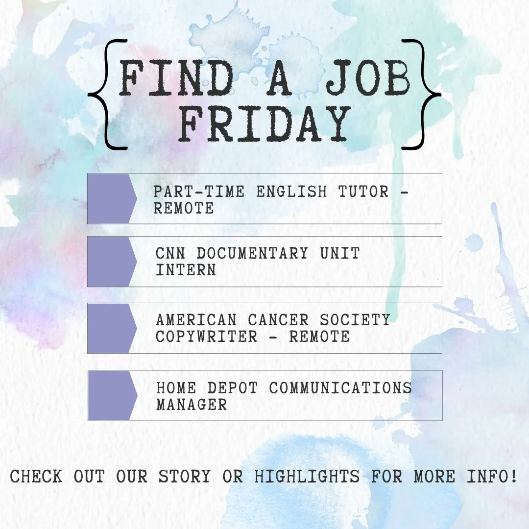 lurejournal's tweet photo. Check out these job opportunities 🧵

#findajobfriday #lurejournal #englishjobs https://t.co/EqcJDIc5k4