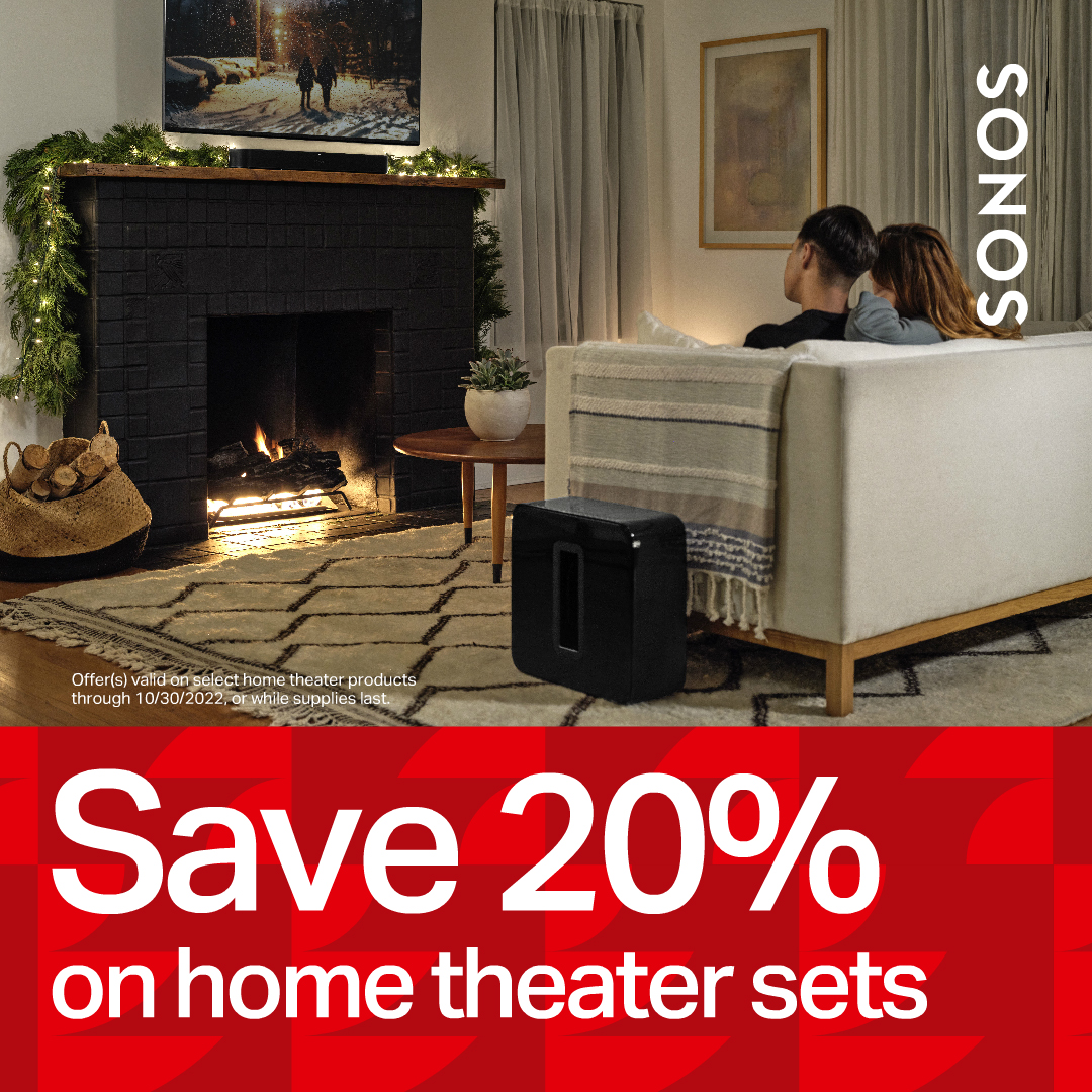 Take an item off your holiday to-do list and save 20% on #sonos entertainment sets this weekend only!

Shop here: bit.ly/3fhVwFy