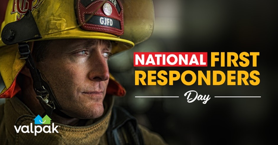 ValpakSEWI's tweet photo. Happy #NationalFirstRespondersDay! Thank you to all the brave heroes who answer the call! ❤️🚒🚑🚓 https://t.co/GbX77qtawT