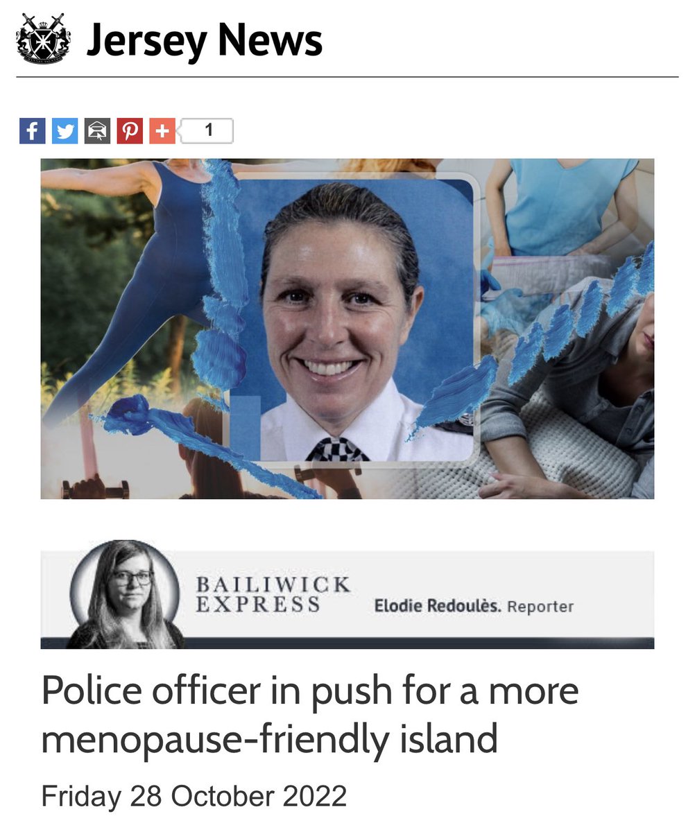Really proud of the work that Jo has done in raising awareness of Menopause particularly in the workplace - Jo has delivered valuable inputs to all our Officers and now across <a href="/GovJersey/">Government of Jersey</a> a key member of my team - well done Jo 👏🏻😉 link to article in the comments <a href="/ChiefJersey/">Robin Smith</a>