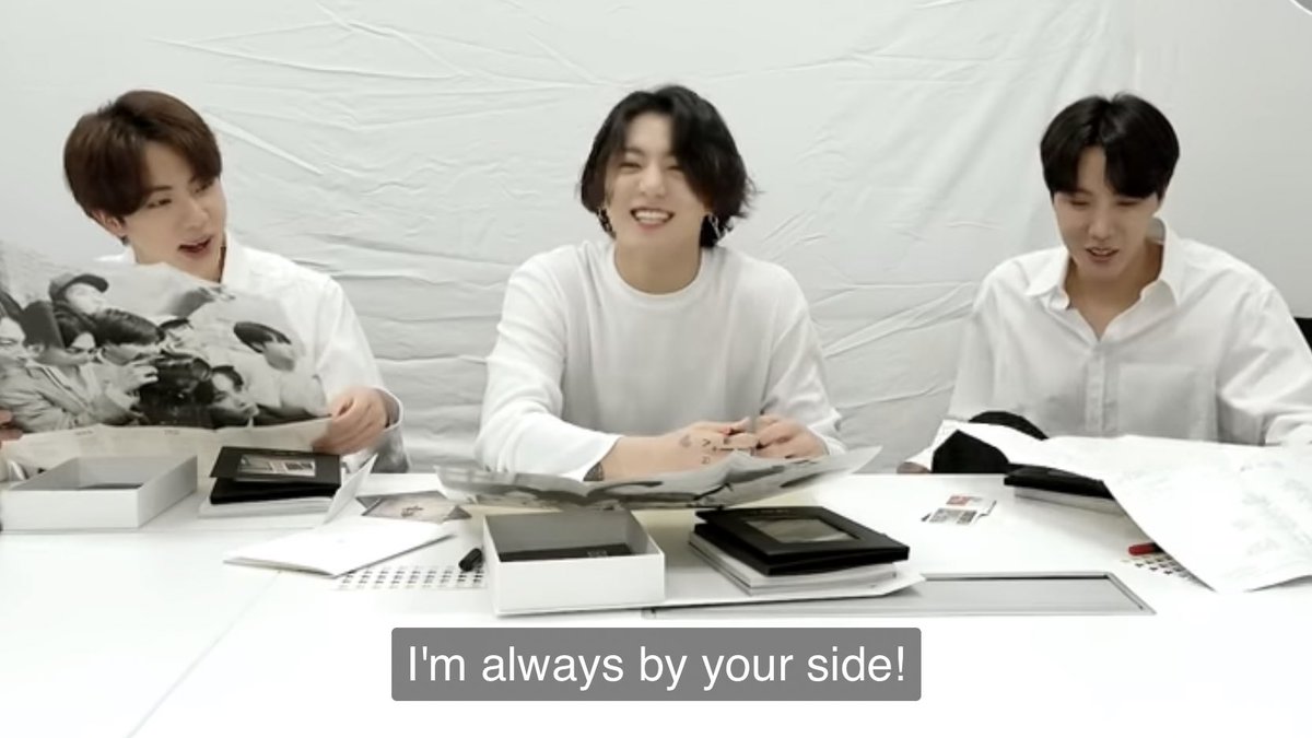 jeonsfairyy's tweet photo. “i want to say this phrase from 'stay' to jin; it doesn’t matter where you are. right! i’m always by your side” and they really meant it 🥺 everything makes sense now pls i’m so emotional i can’t do this anymore https://t.co/oCNbc2xzfC