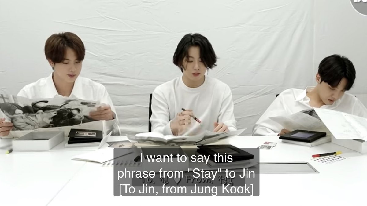 jeonsfairyy's tweet photo. “i want to say this phrase from 'stay' to jin; it doesn’t matter where you are. right! i’m always by your side” and they really meant it 🥺 everything makes sense now pls i’m so emotional i can’t do this anymore https://t.co/oCNbc2xzfC