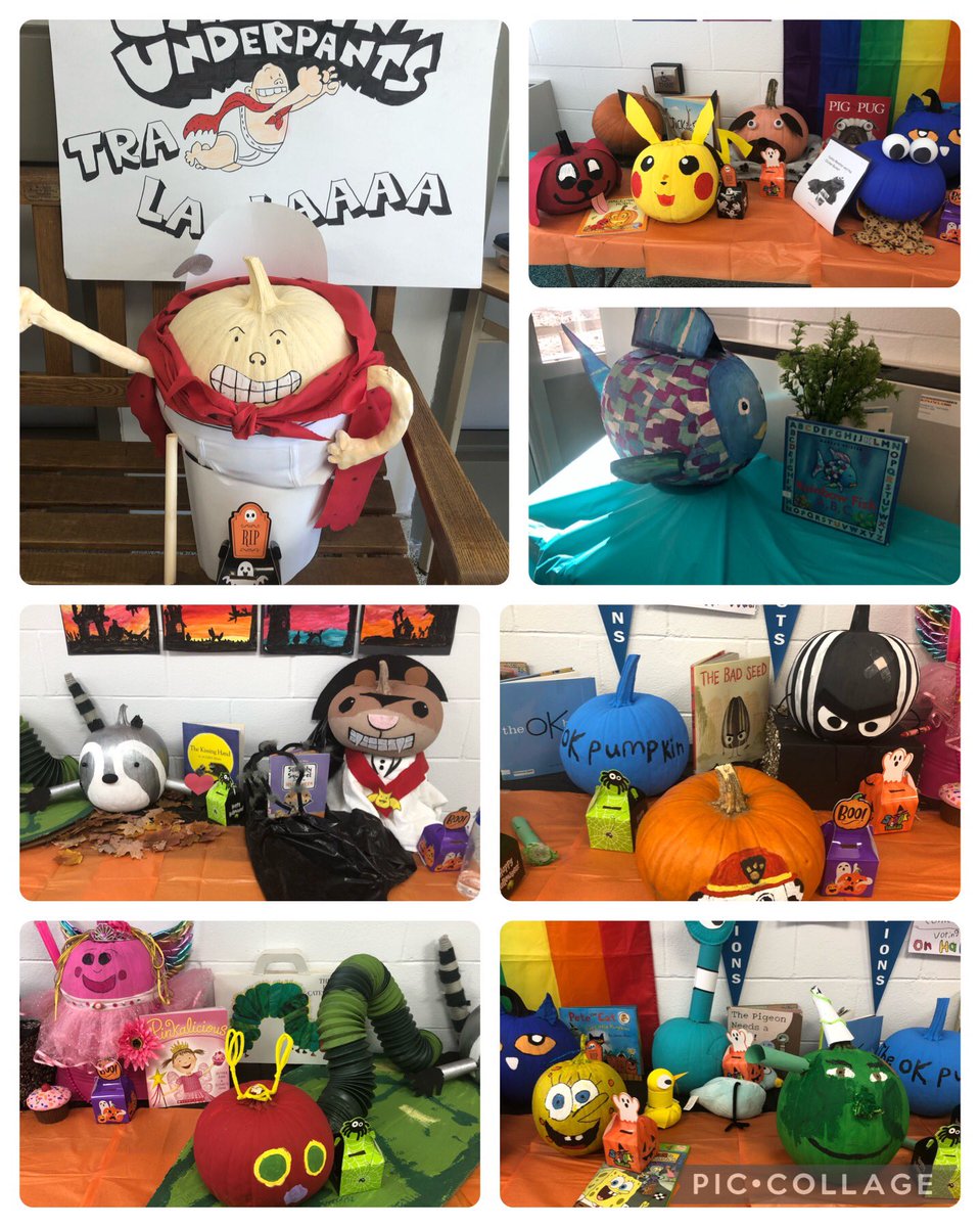 Storybook Pumpkin fun at Marchmont. Voting for our favourite on Monday. Well done Mustangs!! <a href="/SCDSB_Schools/">Simcoe County District School Board</a>