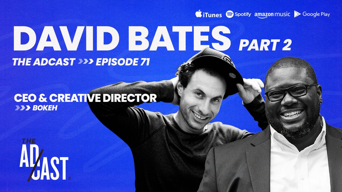 bokehinc's tweet photo. It was so nice @EricMElliott had David on twice!
Check out Part 2 aka Episode 71 of The #AdCast Podcast to hear @bokehinc's CEO discuss #diversityequityinclusion, color vs. culture, and why its important to look through a resumé to discover creative potential. https://t.co/eZ9hykwUm0
