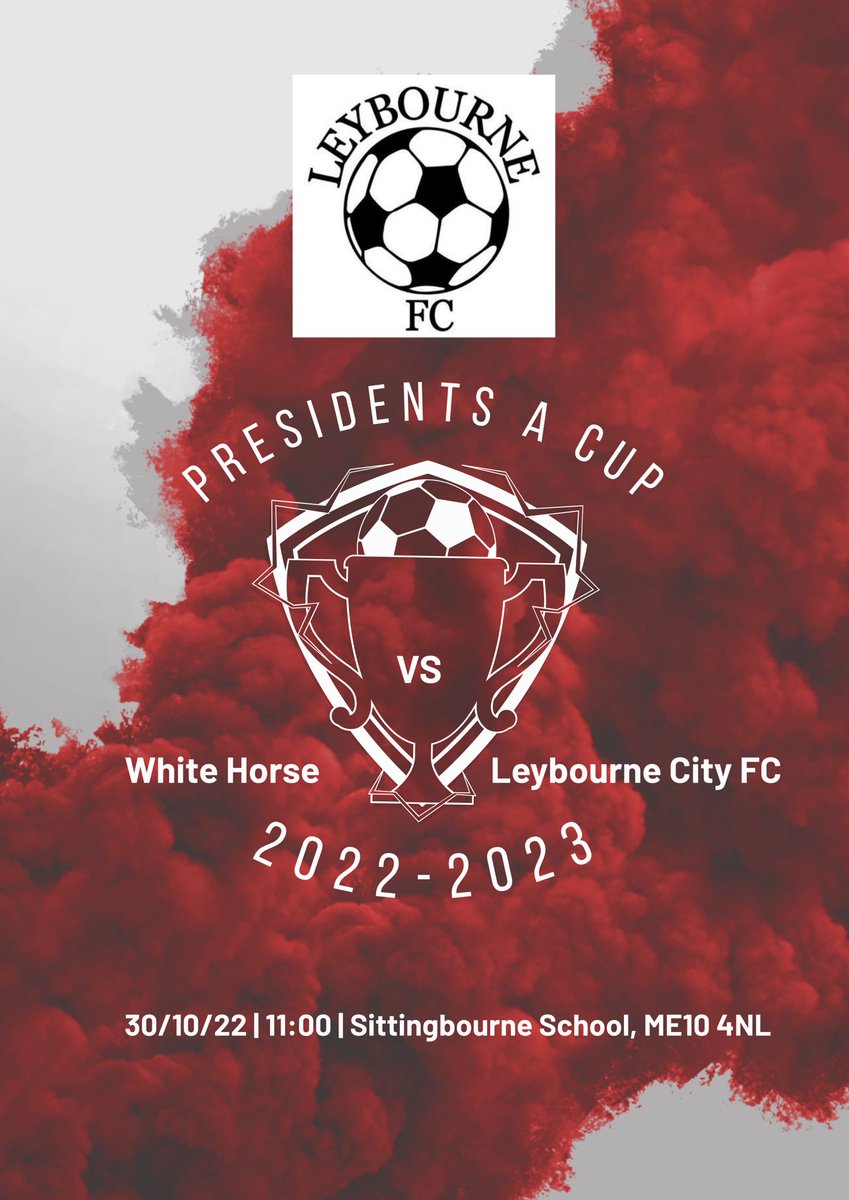 SORRY for the late update on this weekends game! 
We are away to White Horse in the Presidents A Cup!

#UpTheCiteh #CupGame