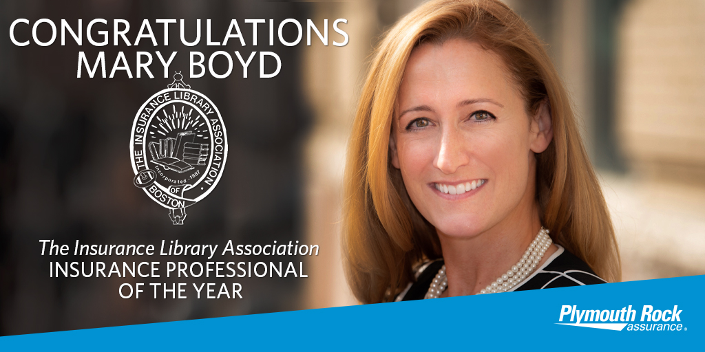PlymouthRock's tweet photo. Congratulations to our very own Mary Boyd, who was named the 2022 Insurance Professional of the Year by The Insurance Library Association of Boston. Read more: https://t.co/1GyQ1wrD60 https://t.co/GXhzUwZ23p