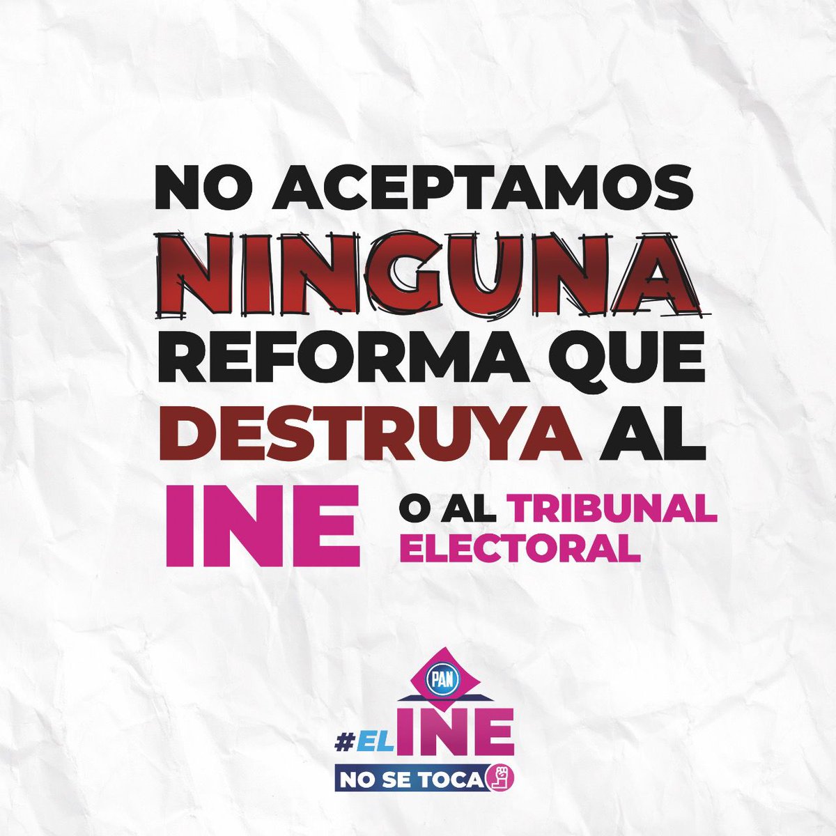 Estamos en contra de la reforma electoral. 
#ElINENoSeToca