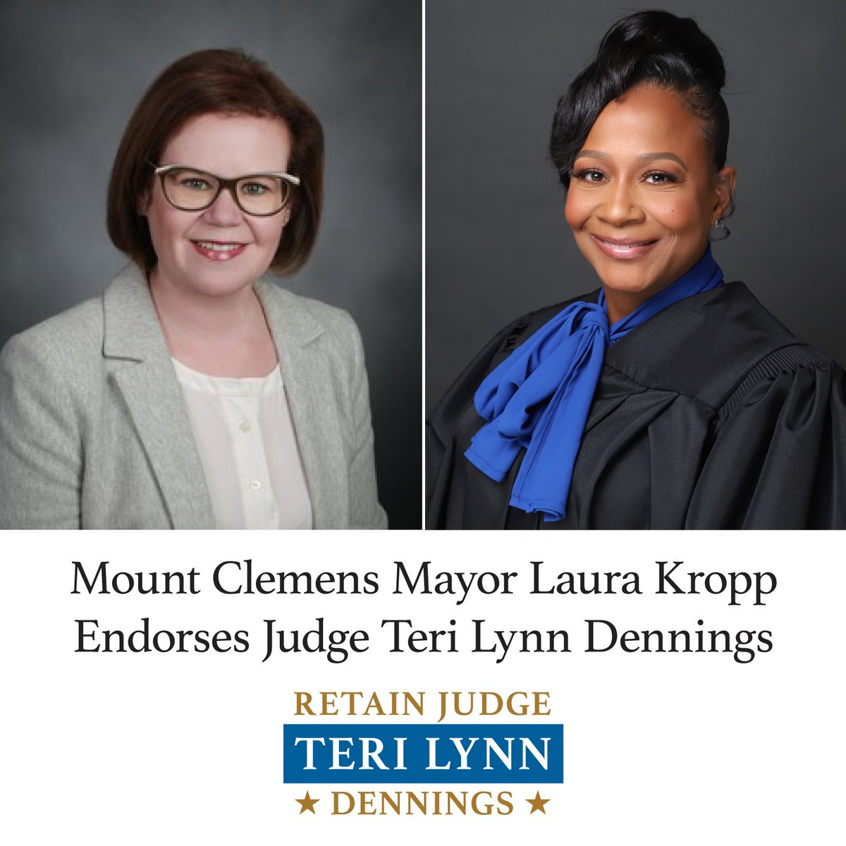 I'm pleased to announce that Mount Clemens Mayor Laura Kropp has endorsed my candidacy!