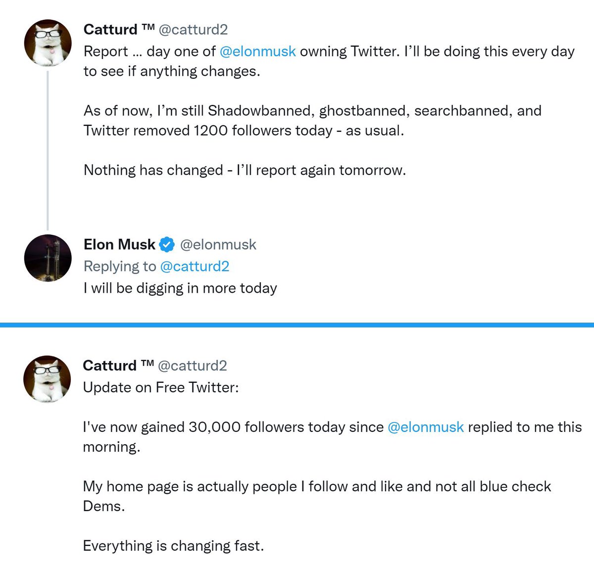 Elon Musk ha comenzado a eliminar en Twitter los shadowbans y prohibiciones de búsqueda.