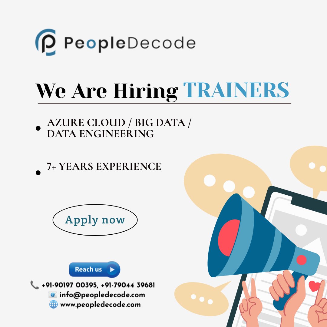 peopledecode's tweet photo. #ithiring #trainers
#job #candidate #candidates #jobhiring #jobsinindia #businesshiring #india #qualitycandidate #hiring #hiringnow #hiringexpert #nowhiring #businessconsultingservices #consultants #hires #hiretalent #searchandselection #searchcandidates #candidates2022 https://t.co/rICSAwW6ZC
