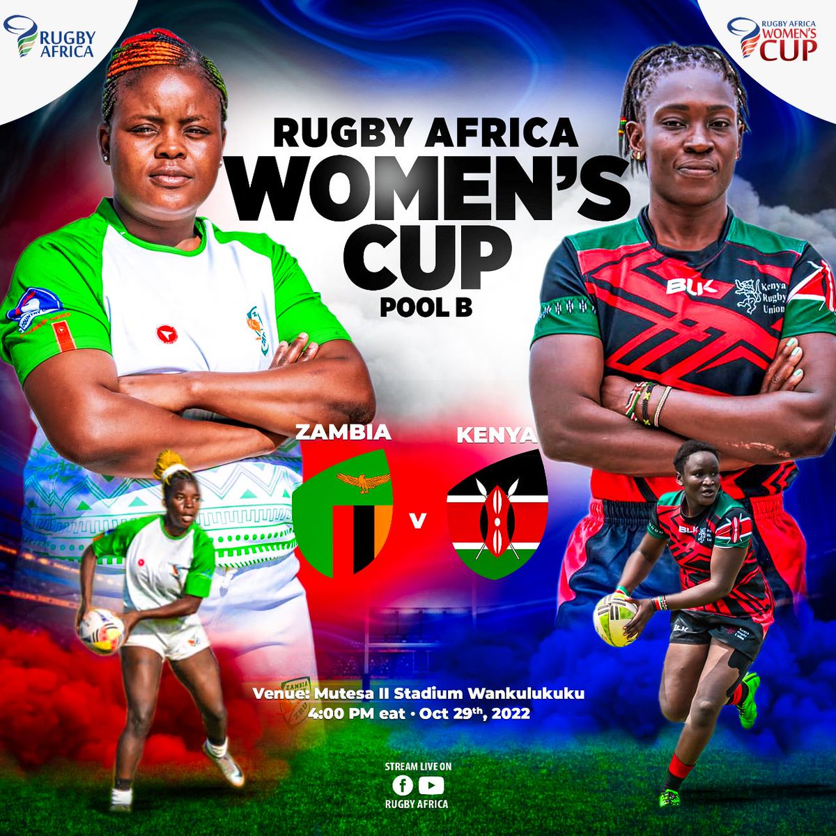 LIVE from our Youtube channel. Don't miss the Zambia v Kenya clash tomorrow! #WomensCup
