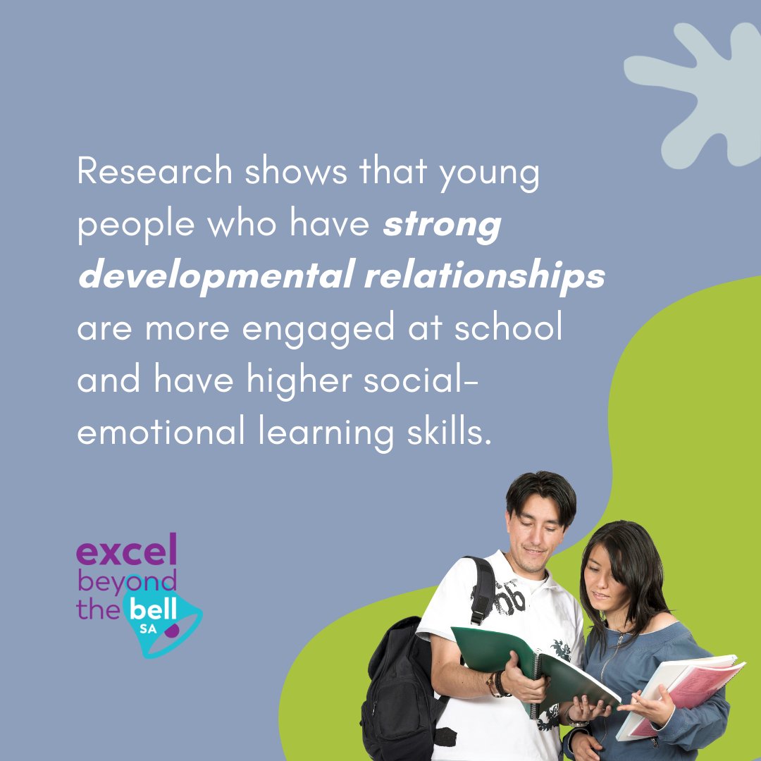 SAexcelsbeyond's tweet photo. #DevelopmentalRelationships can help young people grow into engaged and capable individuals. 

Learn more about how this relationship framework can help adults strengthen developmental relatipnships with young people using the link: https://t.co/OALfBCTvNf https://t.co/Jgv9Kd4PuX