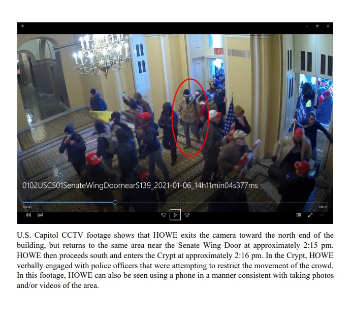 And.....yet another Jan 6 arrest Justice Dept announces arrest of Joseph Howe of Kentucky who allegedly was wielding a baton, similar to those used by police .. wearing goggles & gas mask on Capitol grounds