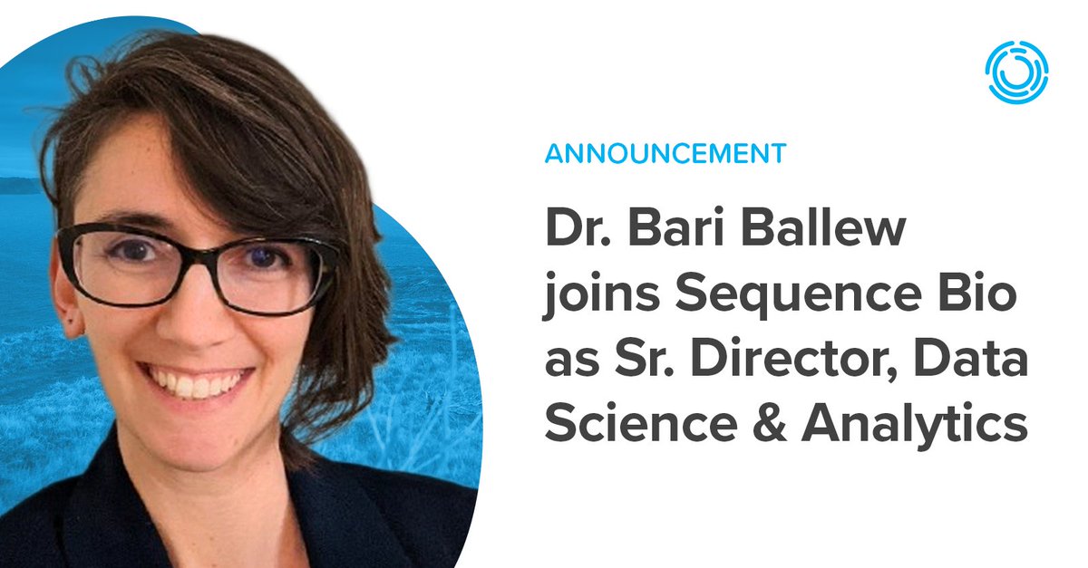 Dr. Ballew is an experienced bioinformatician who joins us after more than a decade at the forefront of biomedical research with the National Institutes of Health, National Cancer Institute, and 54gene. Welcome aboard, @BariBallew! Full release here: sequencebio.com/press/release/…