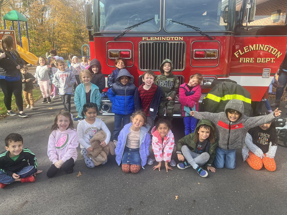 RH Kindergarten students got a surprise visit from the Flemington Fire Department. They learned a lot about fire safety and even got to go on the truck. <a href="/RobertHunterES/">Robert Hunter</a>