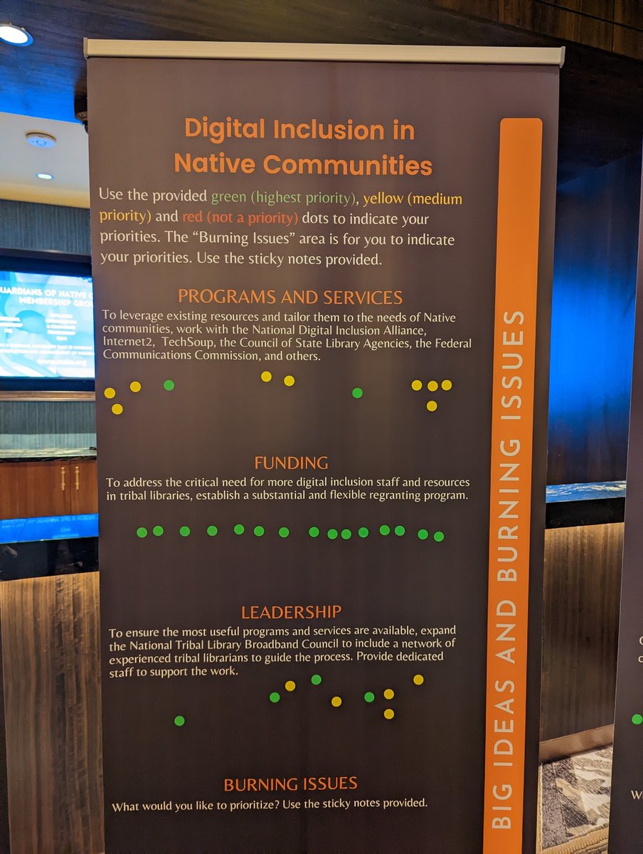 davida_delmar's tweet photo. Feedback from the ATALM conference. A "burning issue" for me is to have funded digital navigators positions in Tribal communities. https://t.co/0cK3XhMV1V