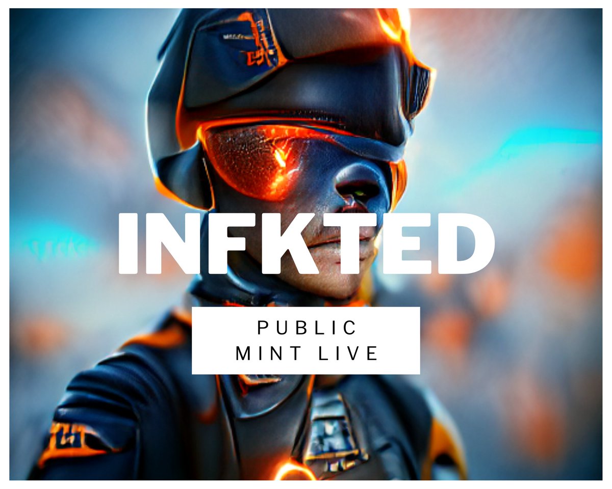 🧬 PUBLIC MINT PHASE IS LIVE: 🧬 mint.creatormachine.com/infkted Price: 0.35 SOL @FellowshipDAO #Minting #SolanaNFTs #MintingNow #NFTs #INFKTED