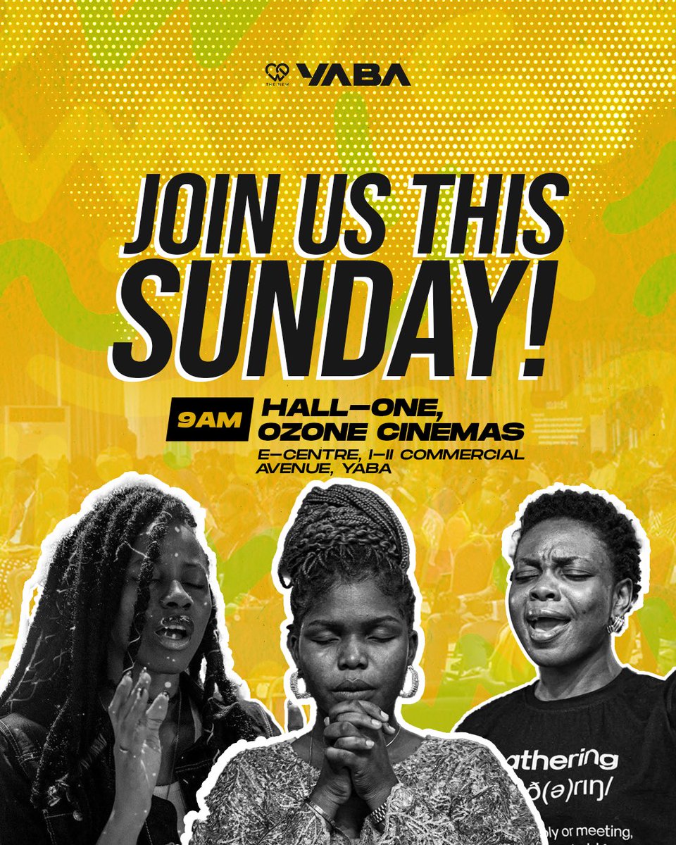 TheNew_Yaba's tweet photo. WE DON SHOW!🎉
The New Yaba is happening this Sunday.
Come, let’s fellowship together.
We look forward to having you!
See you on Sunday.❤️
#thenewyaba
#wearethenew
#atide
#ilovethischurch https://t.co/7MTsfsIFoG