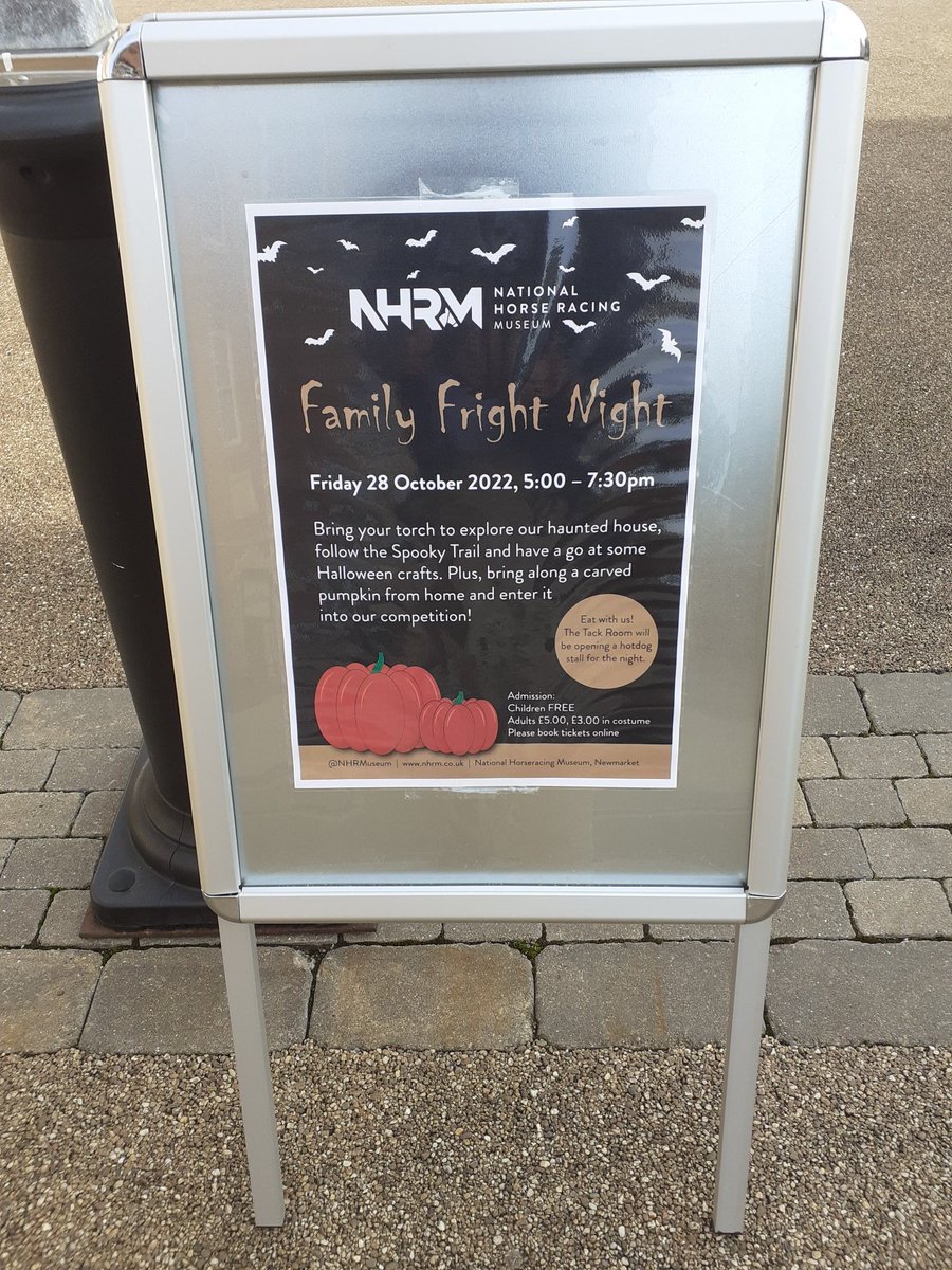 Family Fright Night at the <a href="/NHRMuseum/">National Horseracing Museum</a> today from 5pm. <a href="/LoveNewmarket/">Love Newmarket</a>