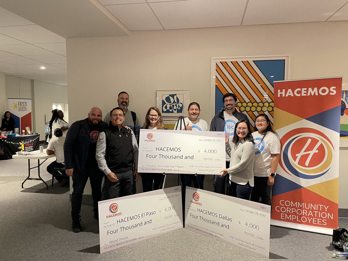 Thank you to our HACEMOS volunteers, members, and sponsors. Halfway through #attegc22 day, our chapters have won monetary awards that allow our <a href="/HACEMOSatATT/">HACEMOS ERG</a> communities to continue our efforts to improve the communities in which we live.