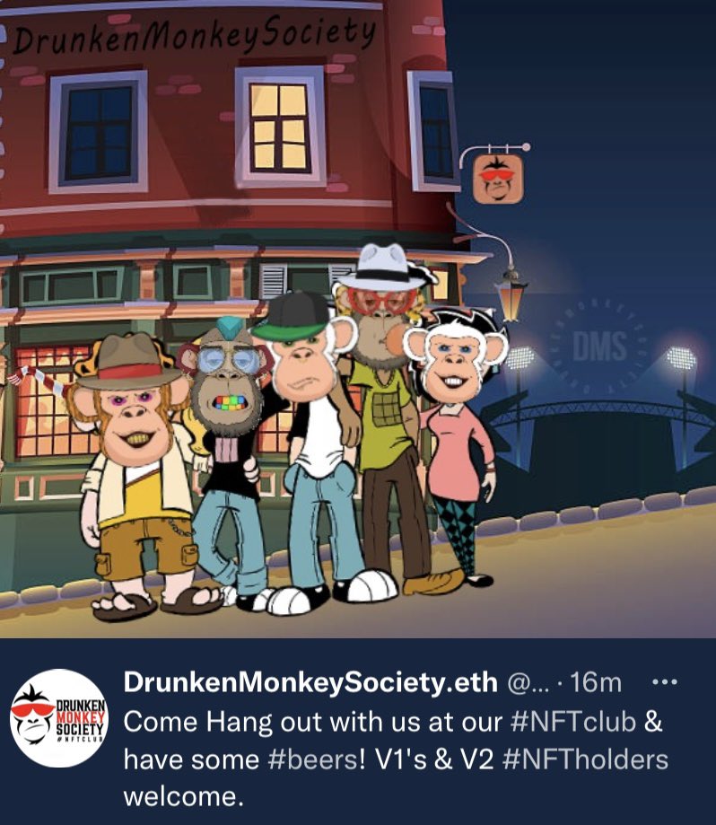 DrunkenMonkeySociety.eth tweet media