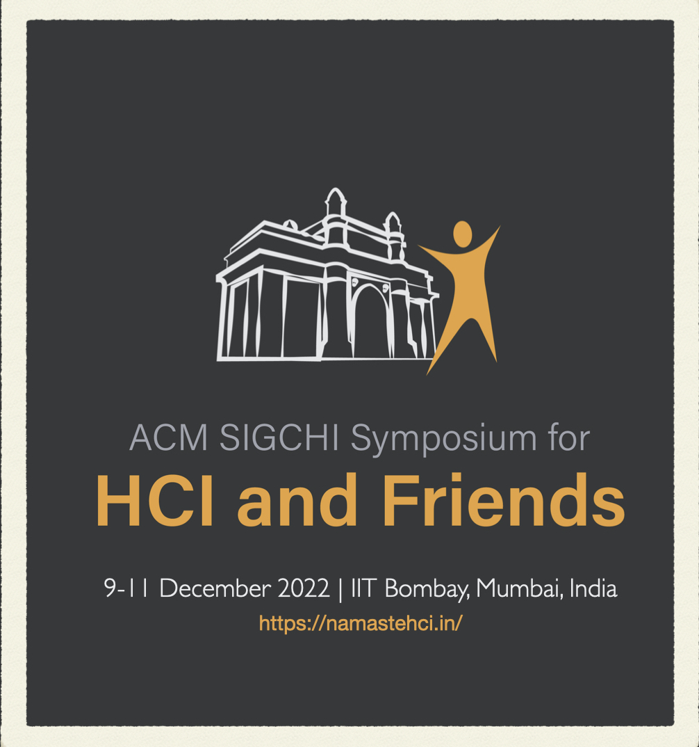 Anupriya Tuli (@anupriyatuli) on Twitter photo π₯π₯ Join us for ACM SIGCHI Symposium for πππ ππ§π π
π«π’ππ§ππ¬ at IIT Bombay, India, 9-11 December 2022!π§΅
Speakers: namastehci.in/#speakers
November 9th: Applications due
namastehci.in/#registration
π
Anupriya, <a href="/akhilmathurs/">Akhil Mathur</a>, Anirudha Joshi, @Pushpendra_S__, <a href="/nehakumar/">Neha Kumar</a> π₯π₯ Join us for ACM SIGCHI Symposium for πππ ππ§π π
π«π’ππ§ππ¬ at IIT Bombay, India, 9-11 December 2022!π§΅
Speakers: namastehci.in/#speakers
November 9th: Applications due
namastehci.in/#registration
π
Anupriya, <a href="/akhilmathurs/">Akhil Mathur</a>, Anirudha Joshi, @Pushpendra_S__, <a href="/nehakumar/">Neha Kumar</a>