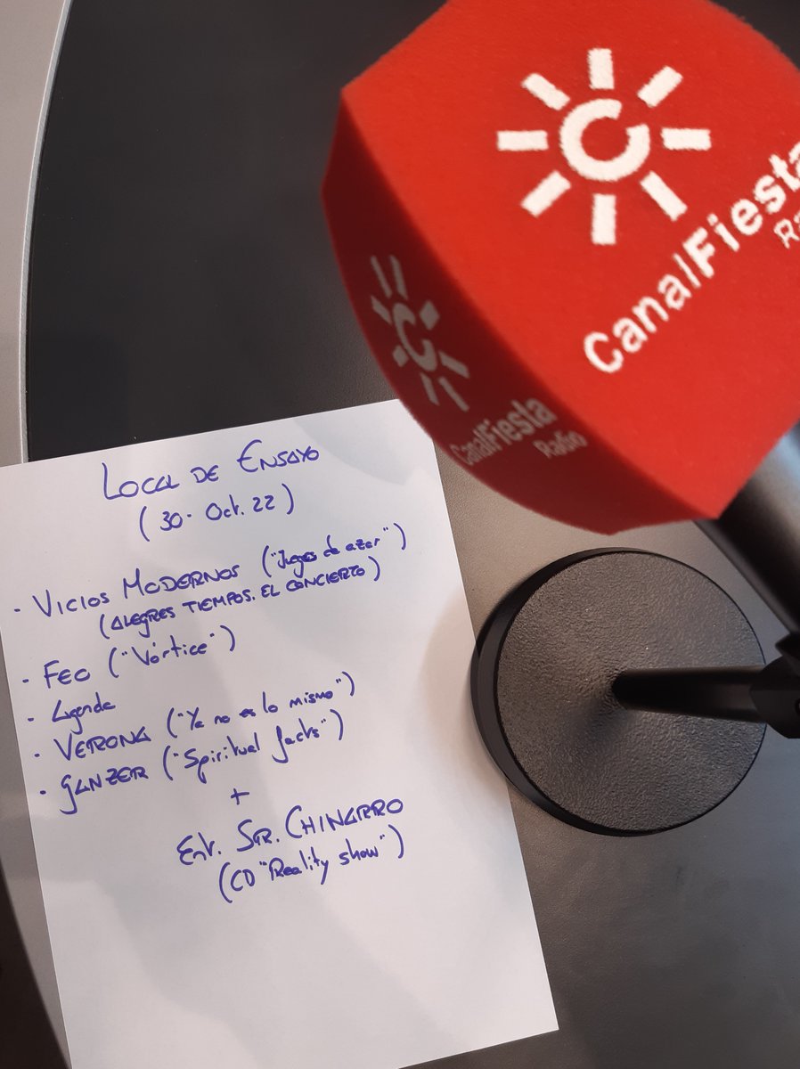 LocalDeEnsayo's tweet photo. Abrimos ya @LocalDeEnsayo en @canalfiesta con los datos sobre el micromecenazgo de "Alegres Tiempos. El Concierto" @kikosanchez72, con el ESTRENO MUNDIAL de lo nuevo de los malagueños @FeoBand, y remataremos el primer tramo con la agenda, ilustrada por @SomosVerona y #Ganzer https://t.co/T3x0rsQFoq