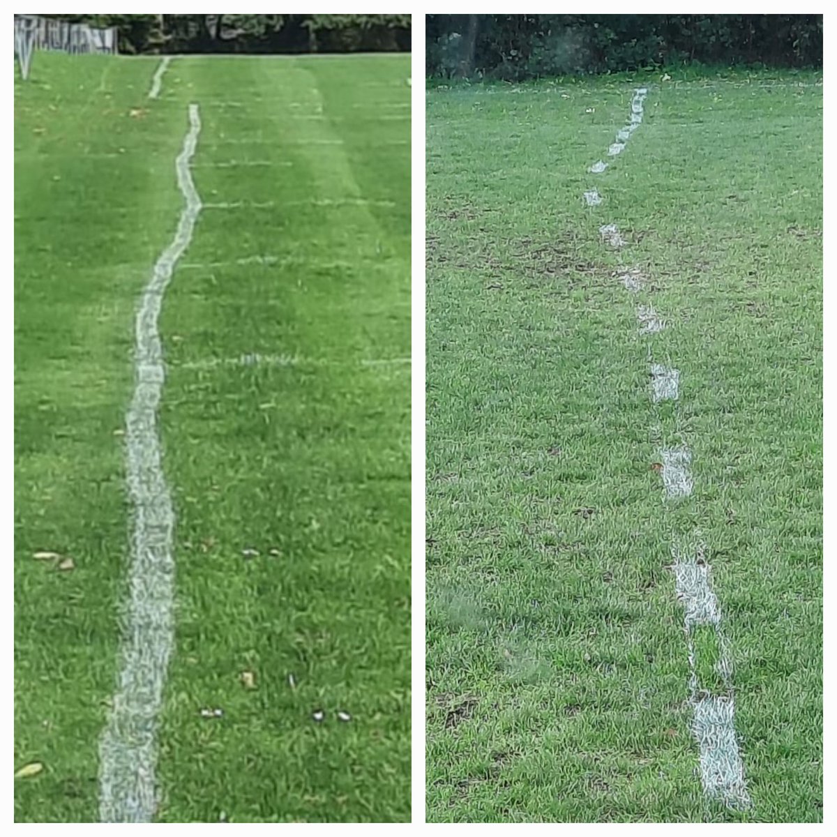 HeathRugbyClub's tweet photo. Seriously???? Another week with  wonky lines MSDC...we know its Friday but was it lunchtime beers???  @MSDCnews @MSDCrangers @sussexrfu @EnglandRugby #pitchinspectionshouldbefun #sorryref https://t.co/MKsXpNbuK6