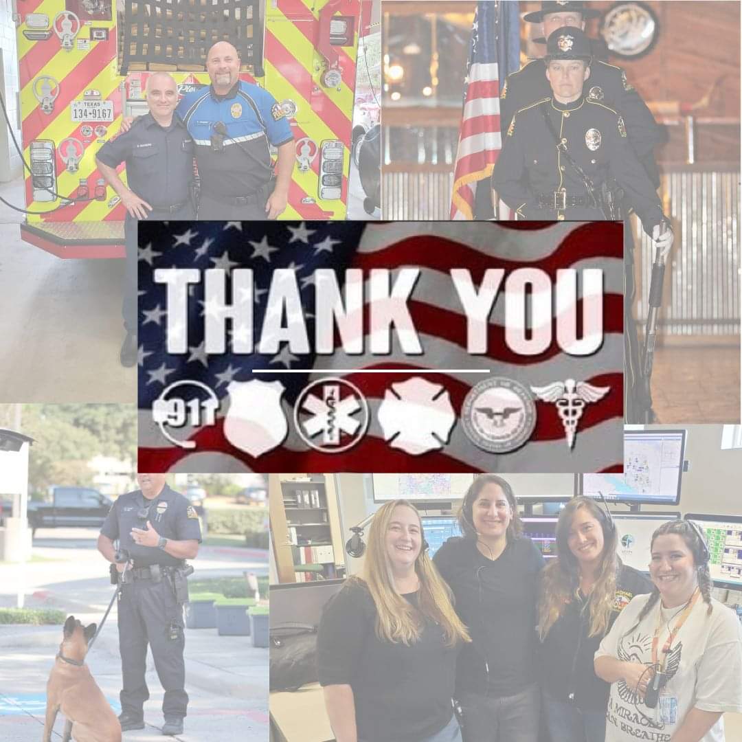 FlowerMoundPD's tweet photo. To all our First Responders here at FMPD, our besties over at @FlowerMoundFD, and all First Responders around the world, we hope you have an outstanding #NationalFirstRespondersDay https://t.co/kdLFQTsAf0