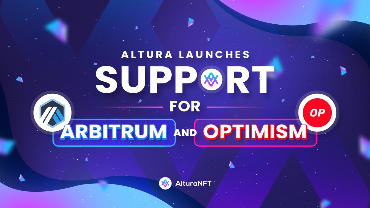 altura's tweet photo. 🚀 Altura is excited to announce that we now support the #Arbitrum and #Optimism blockchains. 

This means developers can use #Altura to seamlessly build web3 games on Arbitrum and Optimism. https://t.co/2uIsaUIGXT