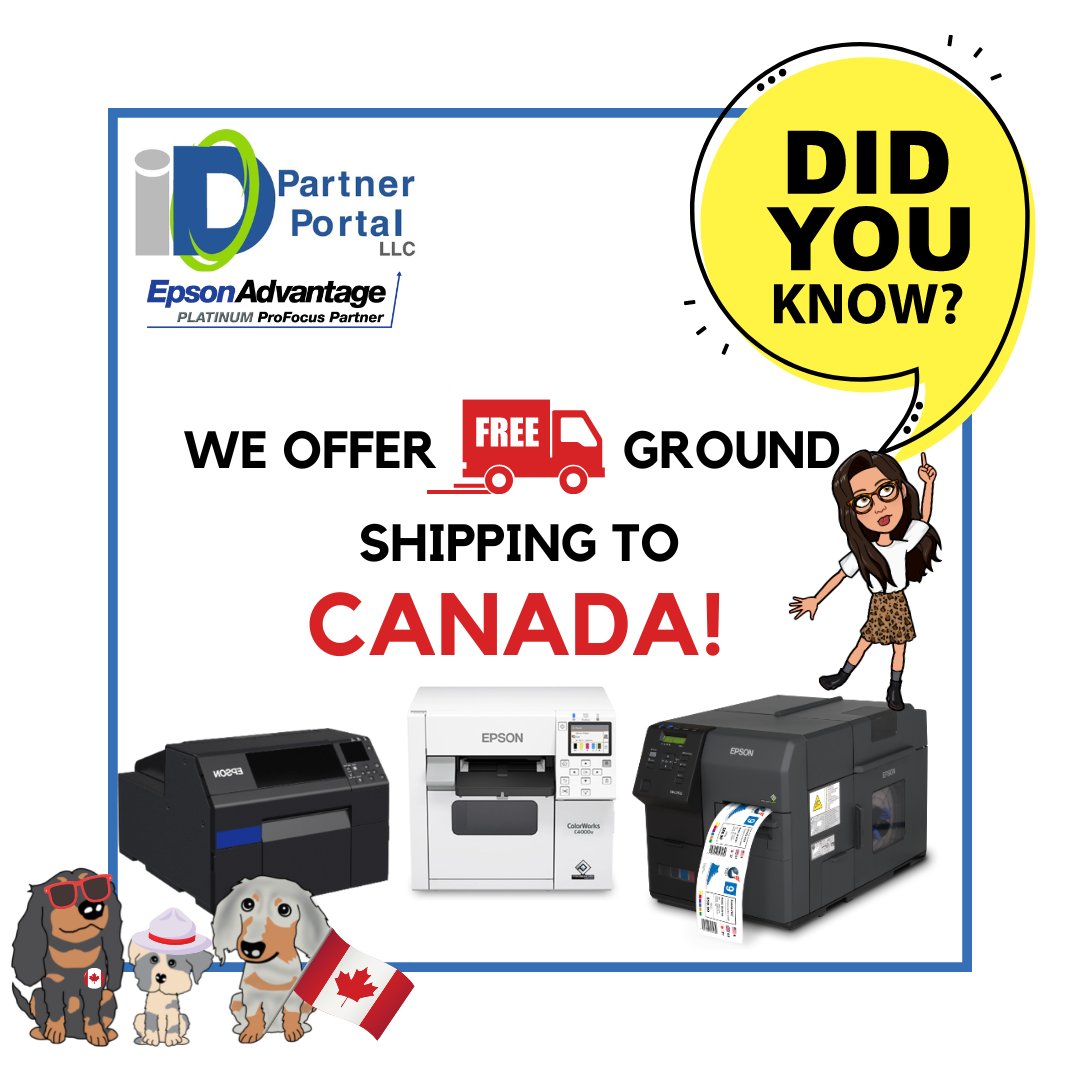 iDProductsCT's tweet photo. 🍁Did you you know?!🍁 We offer FREE ground shipping to Canada on all #Epson #ColorWorks products?! Message us for details! 🤓👍 https://t.co/o2yZU7ebPT