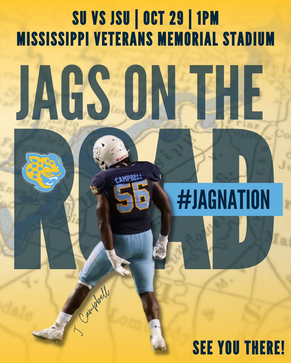 Business Trip @GeauxJags 𝐏𝐚𝐢𝐧𝐭 𝐭𝐡𝐞 𝐜𝐢𝐭𝐲 𝐆𝐎𝐋𝐃! #ExperienceTheStandard #SouthernIsTheStandard #ProwlOn | #GoJags | #WeAreSouthern