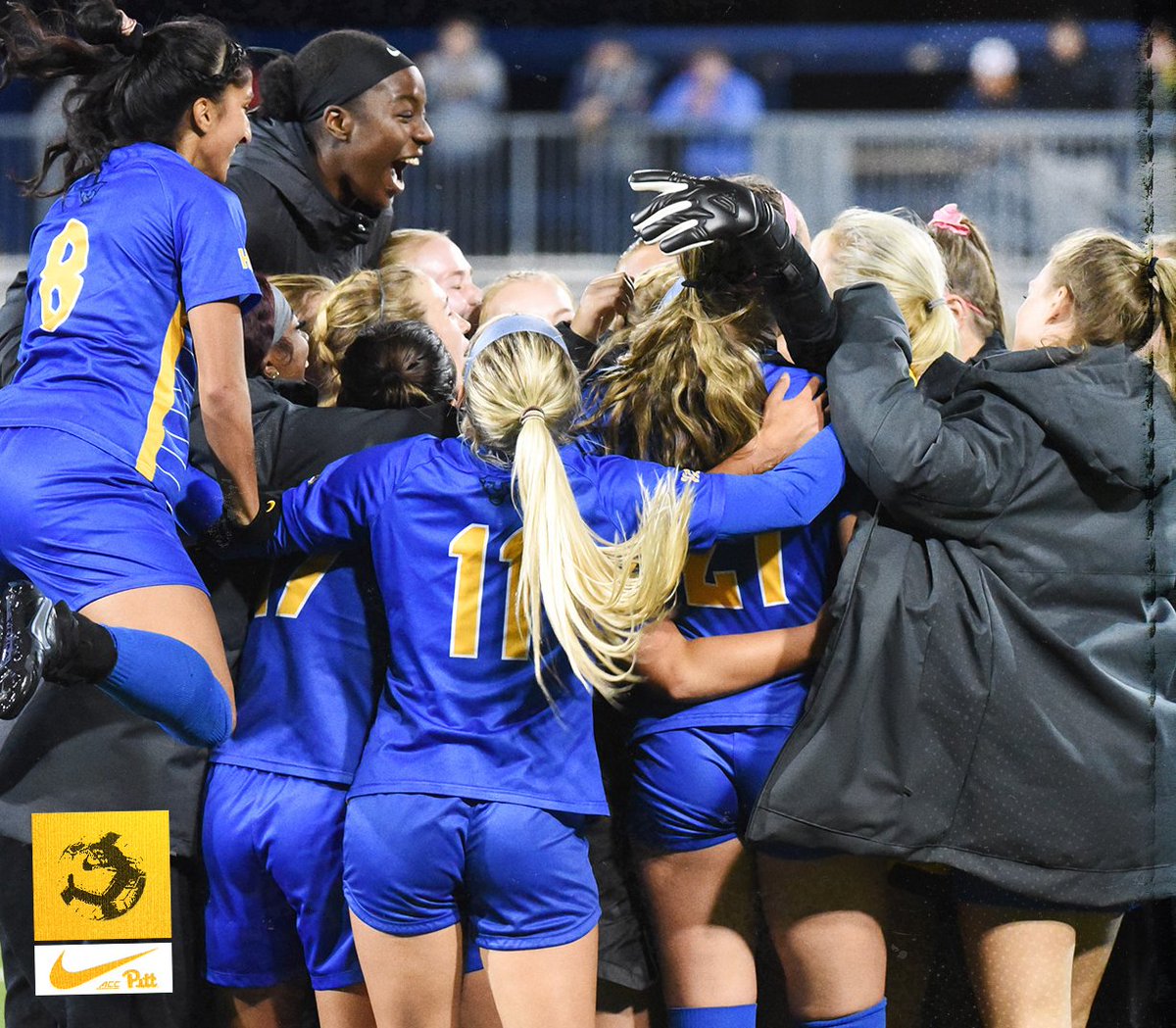 Historic night at Ambrose Urbanic Field, with the @Pitt_WSOC clinching its first-ever berth in the @theACC Championship Field. Congratulations! #AstroTurf #OnOurTurf #CollegeSoccer #ACCWsoccer 📸 @Pitt_ATHLETICS