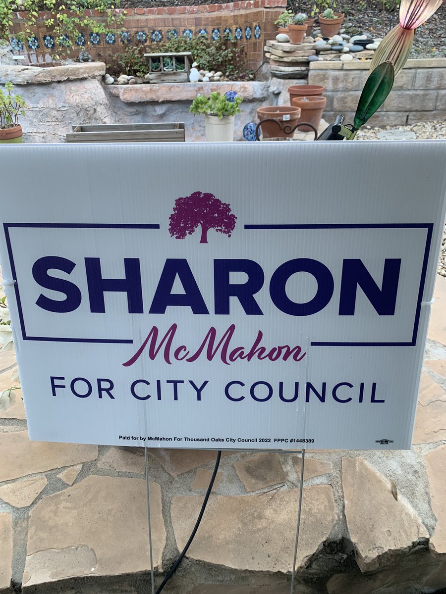 JaneLefler's tweet image. Supporting our candidate…Sharon McMahon for Thousand Oaks City Council!! Get out and vote by November 8!!!