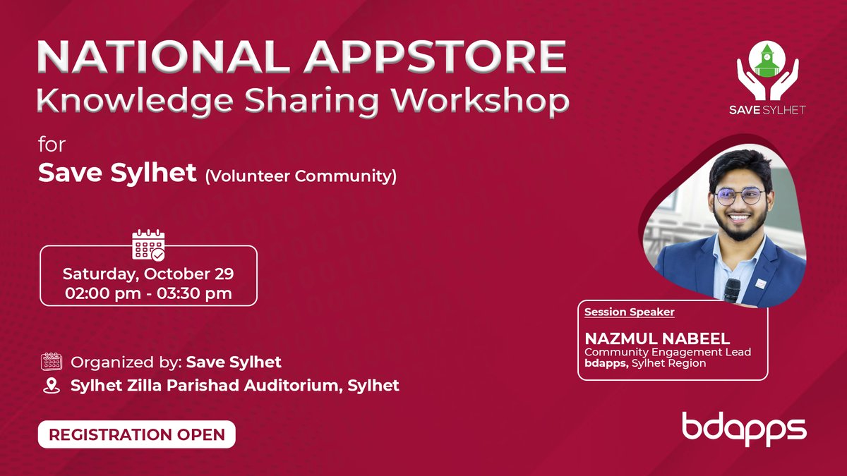 NazmulNabeel's tweet photo. @BDApps_ workshop with @SaveSylhet
#bdapps #SaveSylhet #NazmulNabeel https://t.co/nV8MEAVvZq