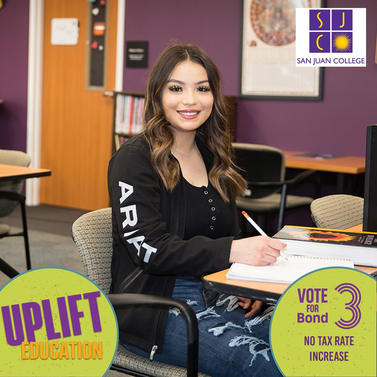 NMGOBond3's tweet photo. @SanJuanCollege is seeking 2022 GO Bond funds to upgrade campus-wide technology systems. This would benefit a large portion of under-served, first-generation college students who travel long distances to attend class. Learn more below. 

🔗 https://t.co/0NupDPOpC4

#Bond3ForNM https://t.co/Yi6b7FFRbv