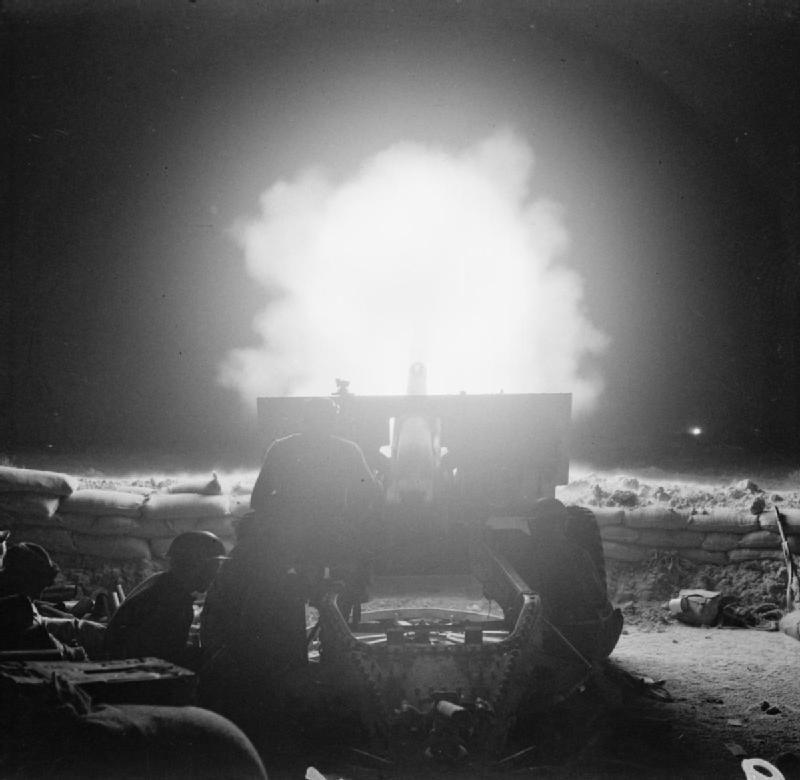 AuthorBwalter's tweet photo. At 2140 hours on the evening of 23 October 1942, a deluge of flashes and noise shattered the serenity of the Egyptian landscape as 456 British guns opened an intense bombardment against Axis positions along the northern portion of the El Alamein line. #BlueWaterWar #WWII https://t.co/4S86Z4Ckny