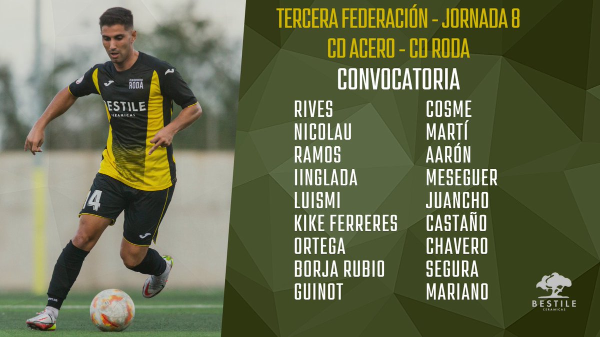 cdroda's tweet photo. 📃 Esta es la lista de citados por Jordi Benavent para el encuentro de mañana ante el @CDACEROOFICIAL

🥳 Y sí, habéis leído bien, @BorjaRubioFlor1 regresa a una convocatoria tras 18 meses de calvario con las lesiones.

#CDRoda #TerceraRFEF #SomRoda #FemRoda https://t.co/blGzBXPE5Z