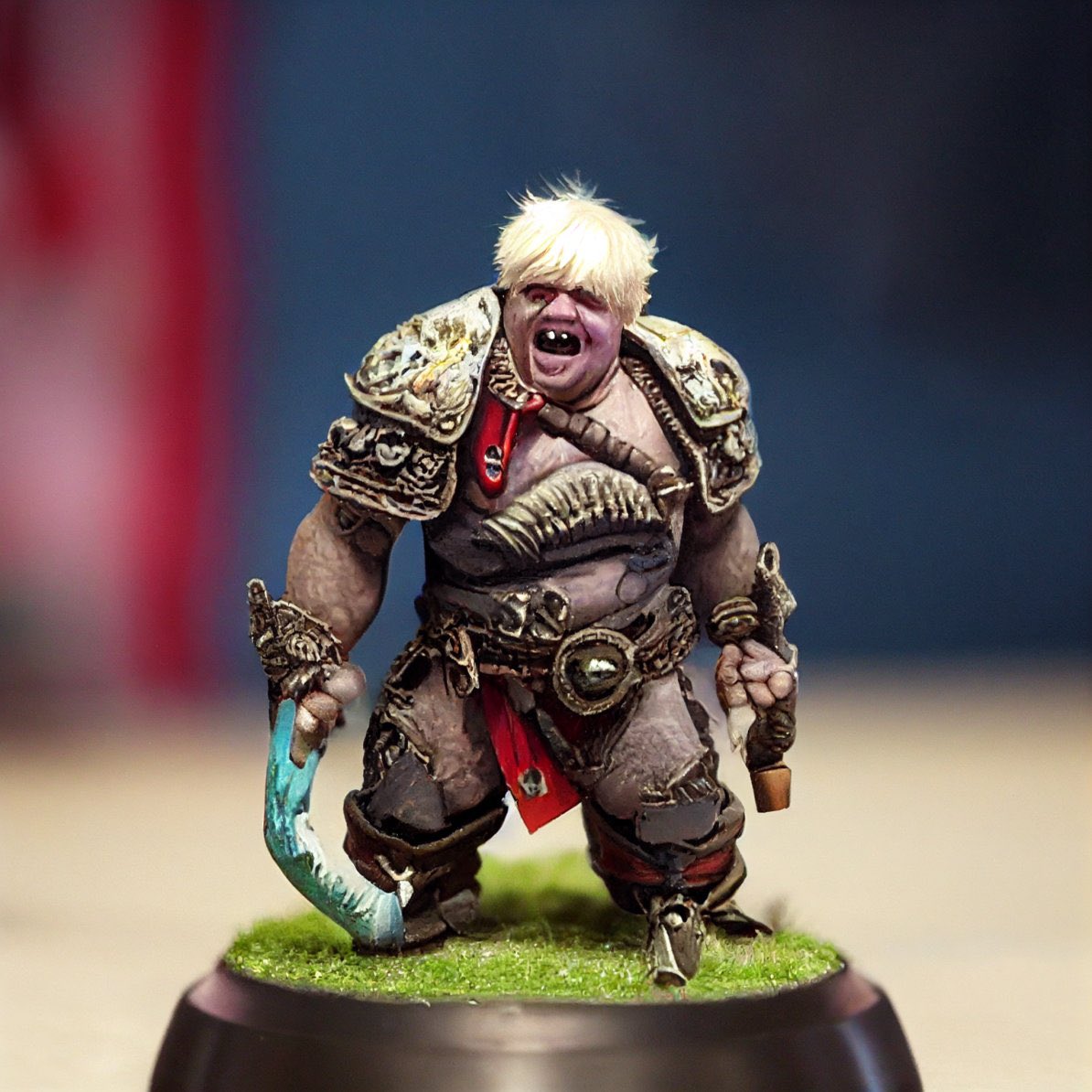 HanburySt's tweet photo. AI-generated Warhammer Tories. 
By @jon_NoCode https://t.co/AYsv4dCDBm