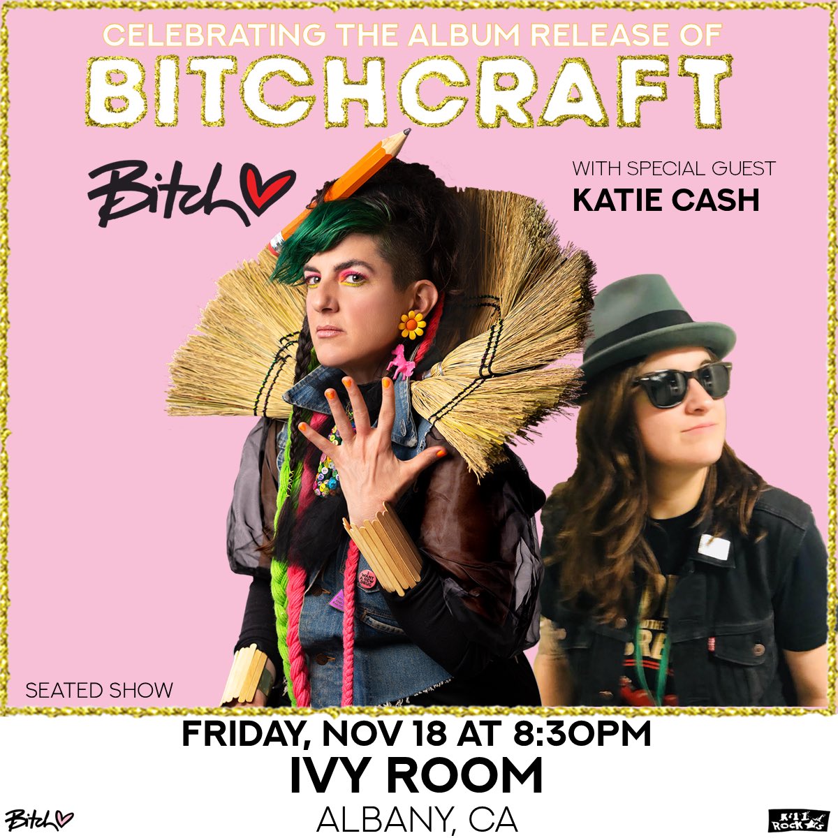🎀BAY AREA🎀
•
So excited to be coming back and doing a seated show for my one woman play woven together with poet pop songs of Bitchcraft! The incredible Katie Cash opens with legendary <a href="/vrandle/">Danger Lez 🏴‍☠️🧑🏾‍🎤🤘🏾</a> backing her up! Get yer tix at the link in my bio 🎟
