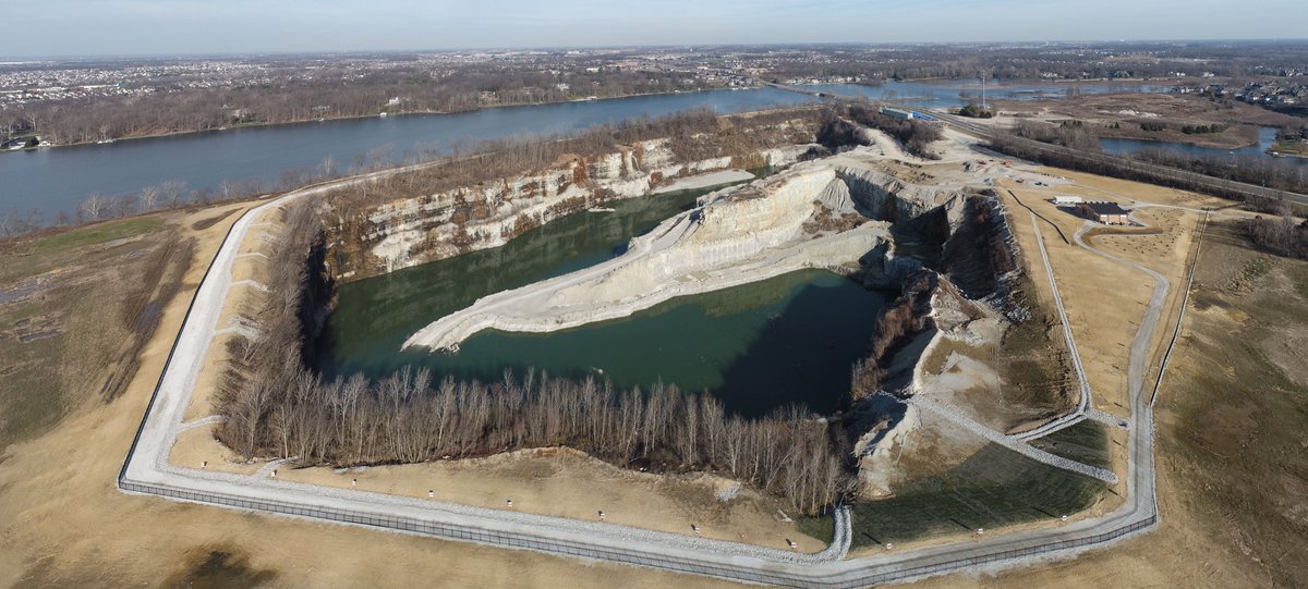 Arcadis_NA's tweet photo. The Citizens Reservoir project in Fishers, IN received ASCE's Outstanding Civil Engineering Honor Award #OCEA . #Arcadians Ben Burroughs and Stephane Jousset accepted at #ASCE22. Citizens Reservoir preps for drought by storing raw water in dry conditions. https://t.co/SFIPzcQPNg https://t.co/Try3YEF2cB